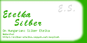 etelka silber business card